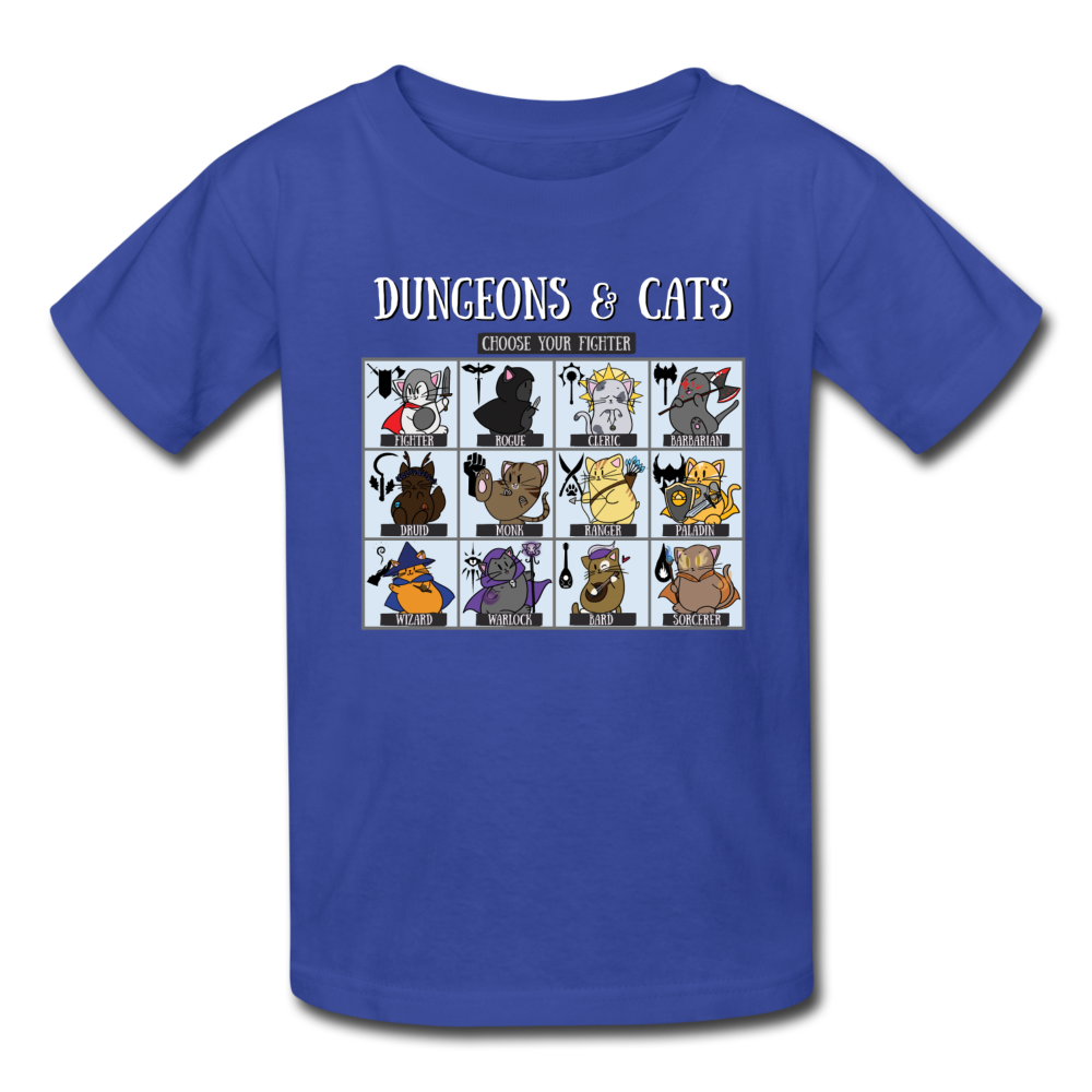 Dungeons and Cats Kids' T-Shirt - royal blue