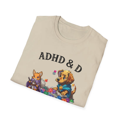 ADHD&D Roll For Concentration - Gildan Unisex Softstyle T-Shirt