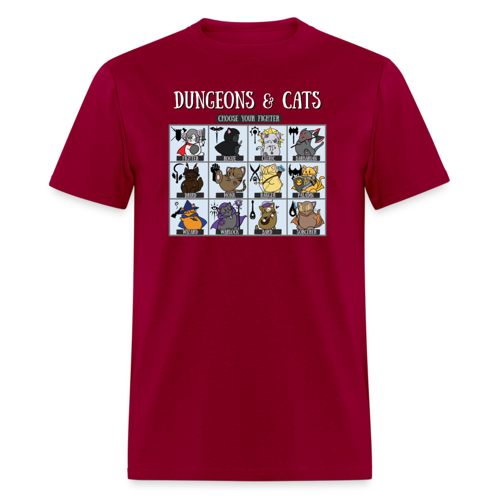 Dungeons & Cats Unisex Classic T-Shirt - dark red