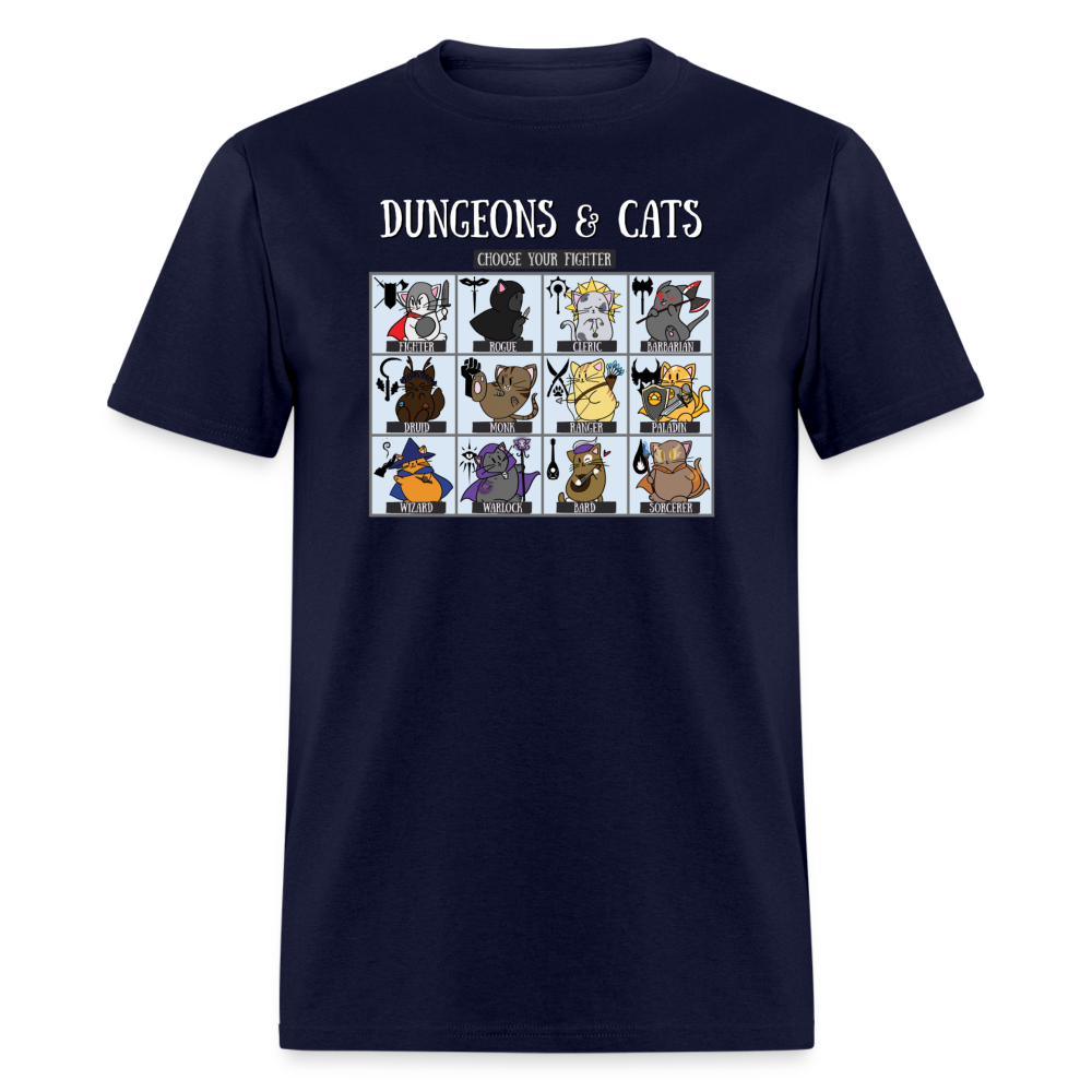 Dungeons & Cats Unisex Classic T-Shirt - navy