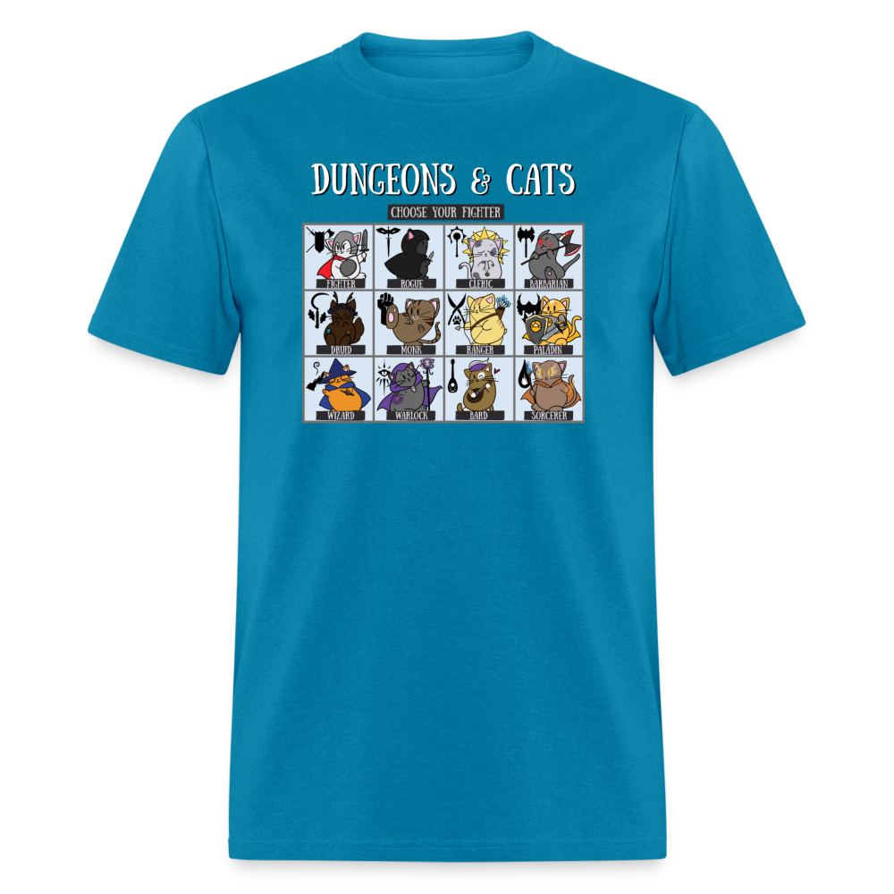 Dungeons & Cats Unisex Classic T-Shirt - turquoise