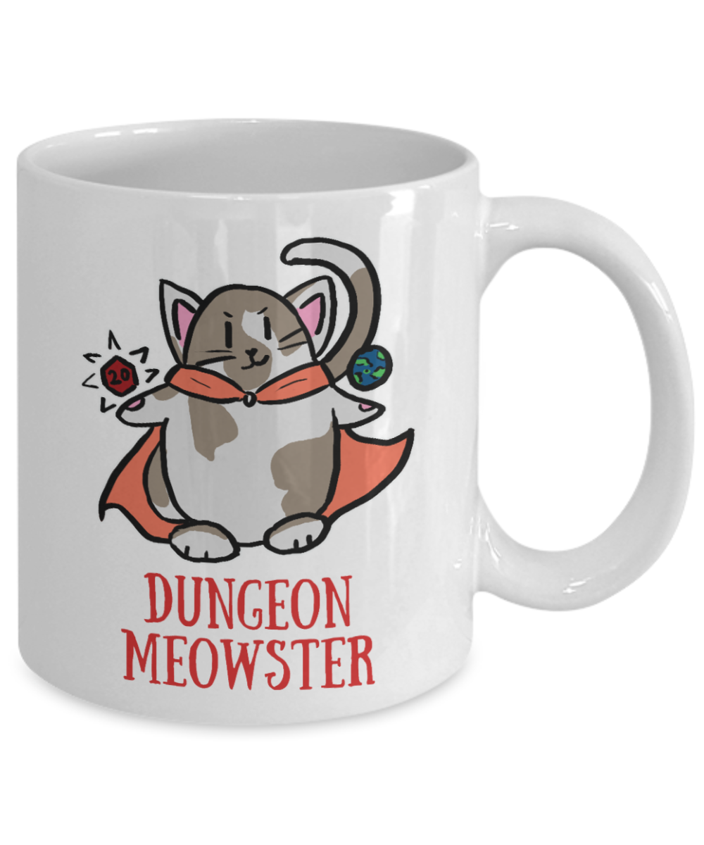 Dungeon Meowster - 11oz / 15oz Ceramic Coffee Mug