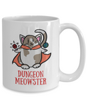 Dungeon Meowster DnD Dungeons and Dragons Cute RPG Cat Mug