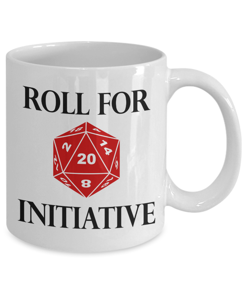 D&D - Roll for Initiative - 11oz / 15oz Ceramic Coffee Mug