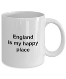 England Mug - England is My Happy Place - Unique England Gift for Friend, Men, Women, Kids, Grand Parents