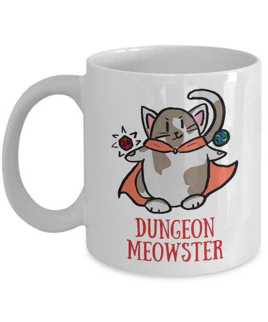 Dungeon Meowster - 11oz / 15oz Ceramic Coffee Mug