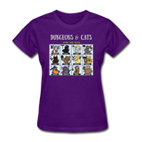 DnD Fighter Cats - Women's T-Shirt - purple