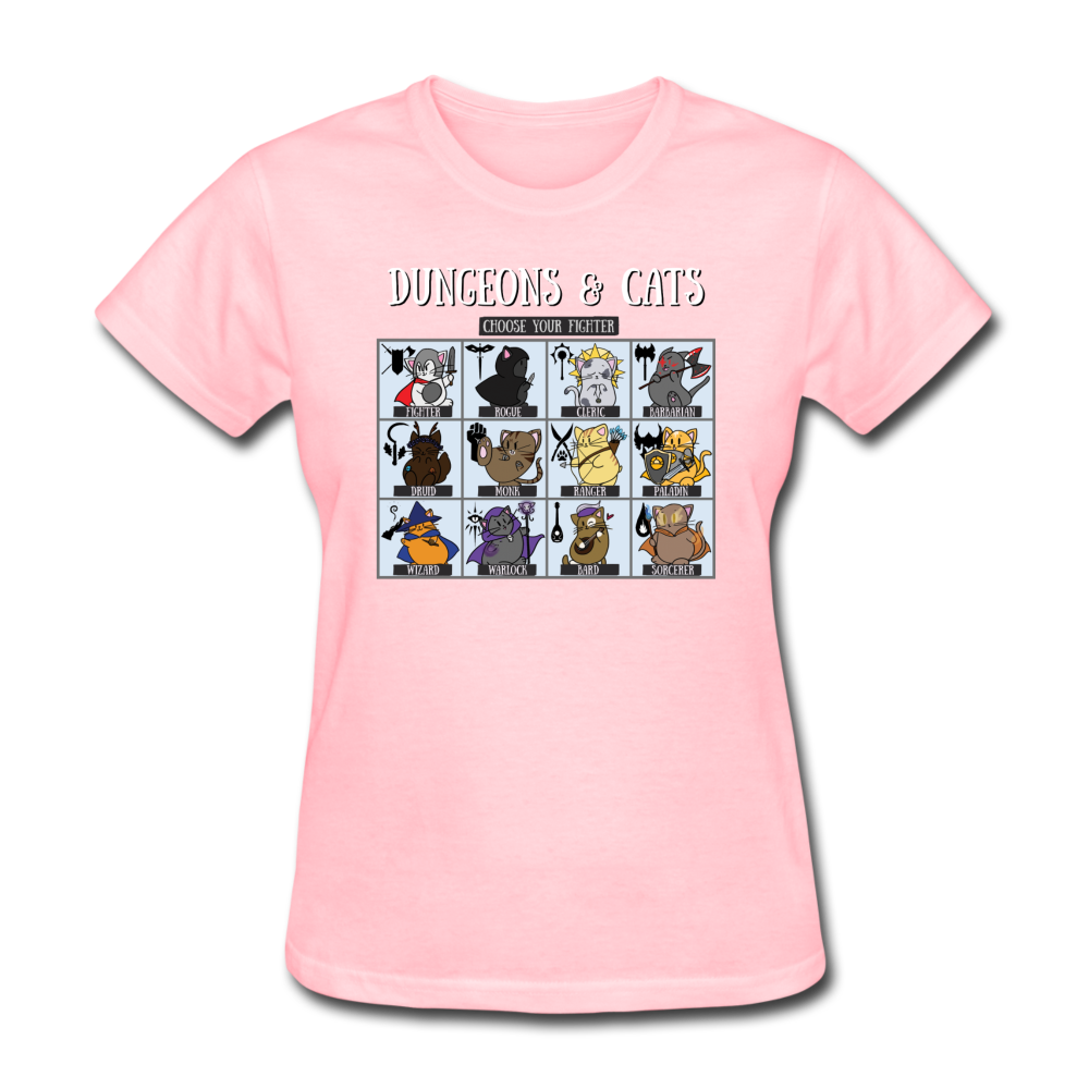 DnD Fighter Cats - Women's T-Shirt - pink