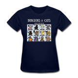 DnD Fighter Cats - Women's T-Shirt - navy
