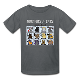 Dungeons and Cats Kids' T-Shirt - charcoal