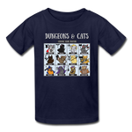 Dungeons and Cats Kids' T-Shirt - navy