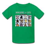 Dungeons and Cats Kids' T-Shirt - kelly green