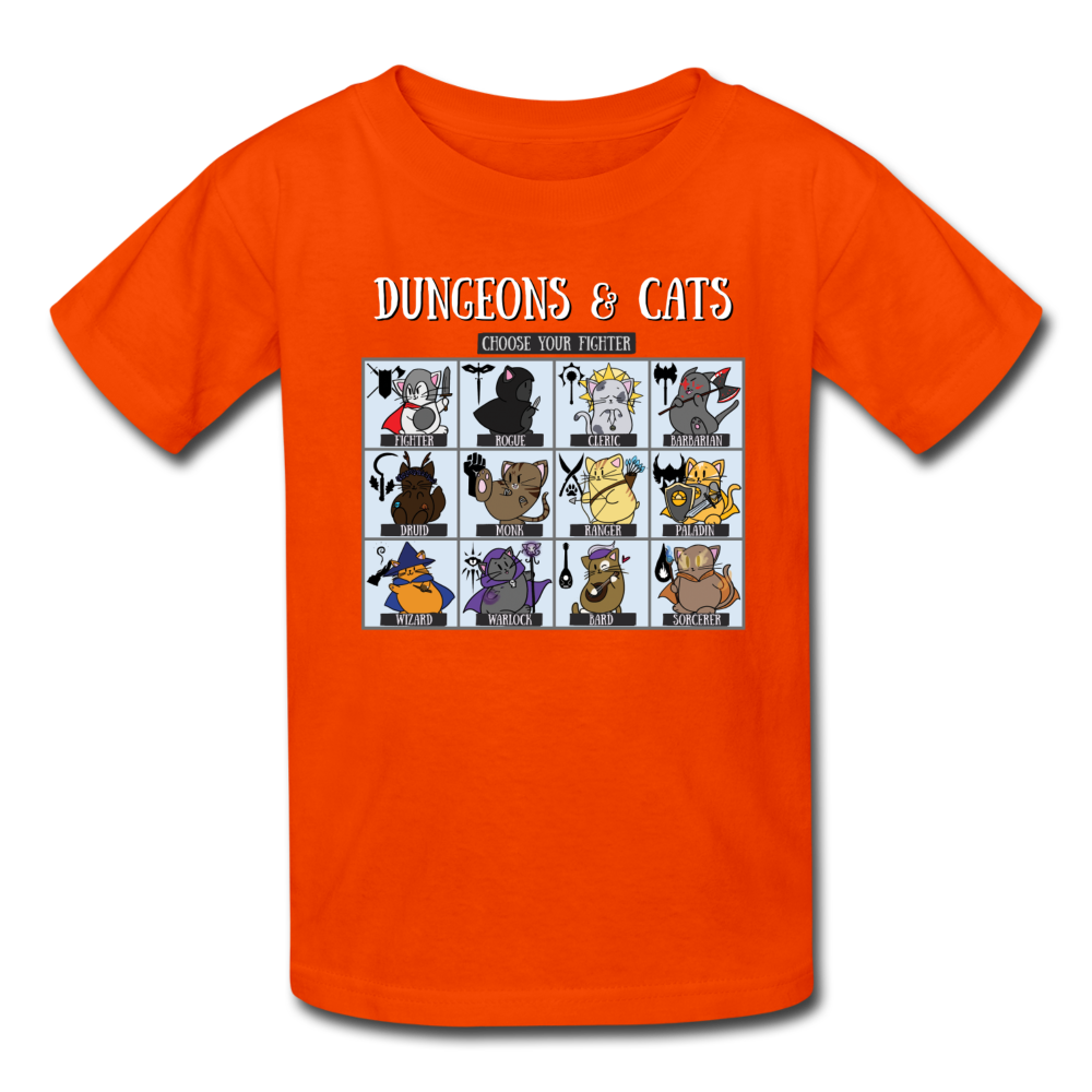 Dungeons and Cats Kids' T-Shirt - orange