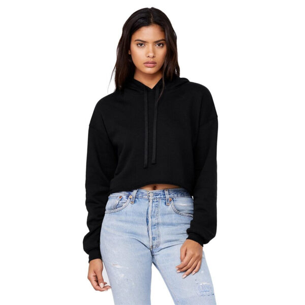 Women's Crop Fleece Hoodie Sweatshirt Thumbnail