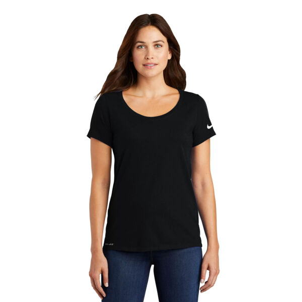 NIKE Dri-FIT COTTON/POLY SCOOP NECK LADIES' TEE Thumbnail