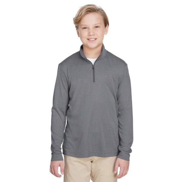Youth Zone Sonic Heather Performance Quarter-Zip Pullolver Thumbnail