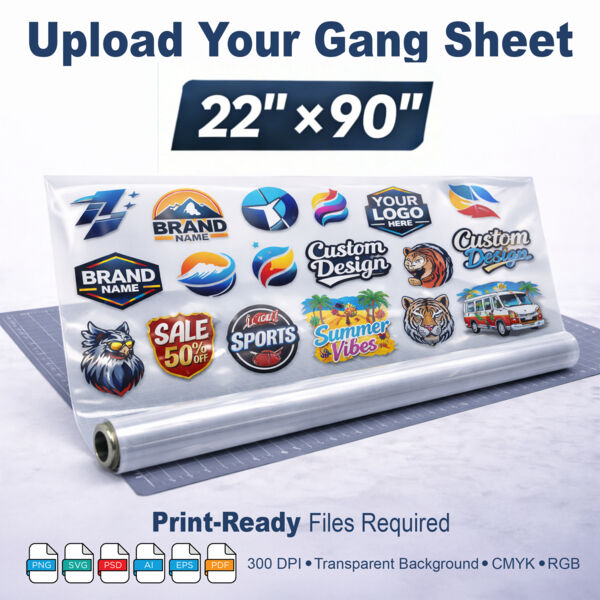 DTF Transfer: 22x90 - Upload Gang Sheet Thumbnail