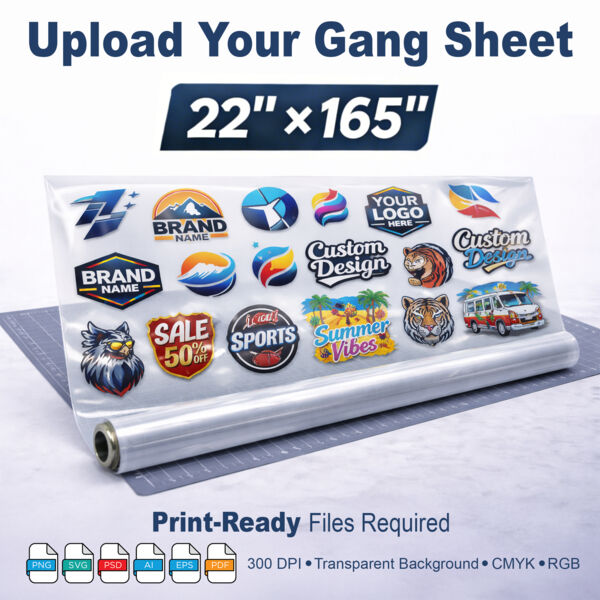 DTF Transfer: 22x165 - Upload Gang Sheet Thumbnail